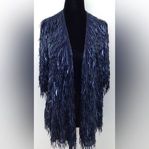 Evening Beaded Open Jacket by
US Designer - One size fits Small to Large size